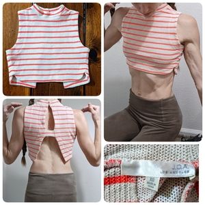 J.O.A Crop stripped top